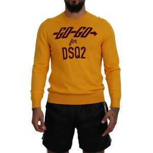 Dsquared² Orange Wool Long Sleeves Men Pullover Men's Sweater